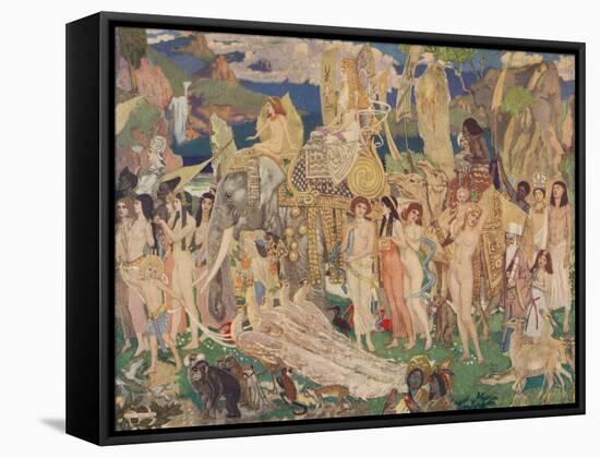 'Ivory, Apes and Peacocks (The Queen of Sheba)', c1909-John Duncan-Framed Stretched Canvas