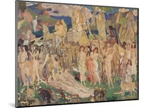 'Ivory, Apes and Peacocks (The Queen of Sheba)', c1909-John Duncan-Mounted Giclee Print
