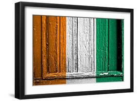 Ivory Coast Flag-budastock-Framed Art Print