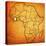 Ivory Coast on Actual Map of Africa-michal812-Stretched Canvas