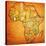 Ivory Coast on Actual Map of Africa-michal812-Stretched Canvas