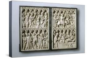 Ivory Diptych with Scenes from Life of Christ (Property of Queen Jadwiga of Polan), 14th Century-null-Stretched Canvas
