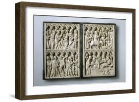 Ivory Diptych with Scenes from Life of Christ (Property of Queen Jadwiga of Polan), 14th Century-null-Framed Photographic Print