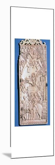 Ivory lead of a diptych showing the apotheosis of an emperor, 2nd century-Unknown-Mounted Art Print