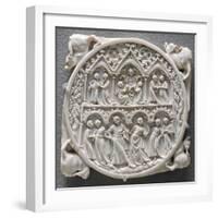 Ivory Mirror Case with Court of the God of Love-null-Framed Photographic Print