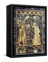 Ivory Plaque from the Lid of Coffer, Tutankhamun and Ankhesenamun in Garden, Egypt, North Africa-Robert Harding-Framed Stretched Canvas