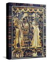 Ivory Plaque from the Lid of Coffer, Tutankhamun and Ankhesenamun in Garden, Egypt, North Africa-Robert Harding-Stretched Canvas