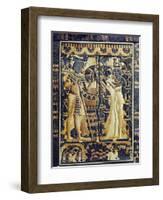 Ivory Plaque from the Lid of Coffer, Tutankhamun and Ankhesenamun in Garden, Egypt, North Africa-Robert Harding-Framed Photographic Print