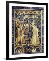 Ivory Plaque from the Lid of Coffer, Tutankhamun and Ankhesenamun in Garden, Egypt, North Africa-Robert Harding-Framed Photographic Print