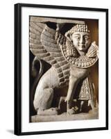 Ivory Sphinx with Traces of Gold, Artifact from Khadatu or Arslan Tash, Syria-null-Framed Giclee Print