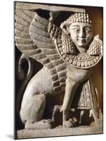 Ivory Sphinx with Traces of Gold, Artifact from Khadatu or Arslan Tash, Syria-null-Mounted Giclee Print