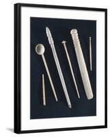 Ivory Toilet Articles, Cosmetic Palette, Pins and Decorated Handles, from Volubilis-null-Framed Giclee Print