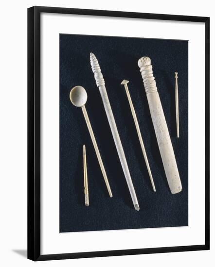 Ivory Toilet Articles, Cosmetic Palette, Pins and Decorated Handles, from Volubilis-null-Framed Giclee Print