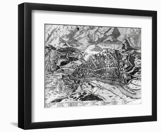 Ivrea and its Fortifications, 1726, Italy, 18th Century-null-Framed Giclee Print