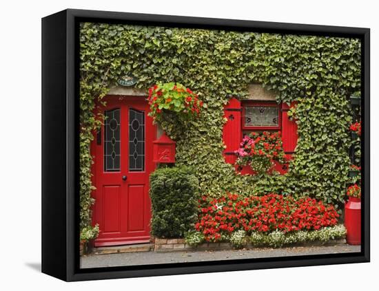 Ivy Covered Cottage, Town of Borris, County Carlow, Leinster, Republic of Ireland, Europe-Richard Cummins-Framed Stretched Canvas