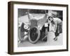Ivy Cummings Changing a Tyre on a 1925 Singer 10/26, London, C1925-null-Framed Photographic Print
