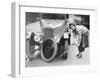 Ivy Cummings Changing a Tyre on a 1925 Singer 10/26, London, C1925-null-Framed Photographic Print