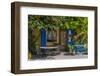 Ivy Surrounded House Front Door with Table and Chairs in Provence, France-Stefano Politi Markovina-Framed Photographic Print
