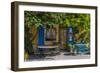 Ivy Surrounded House Front Door with Table and Chairs in Provence, France-Stefano Politi Markovina-Framed Photographic Print