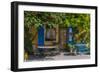 Ivy Surrounded House Front Door with Table and Chairs in Provence, France-Stefano Politi Markovina-Framed Photographic Print