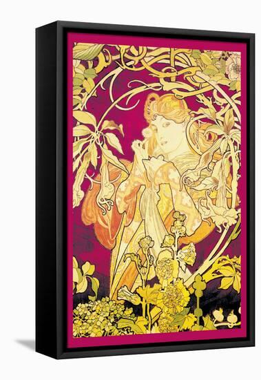 Ivy-Alphonse Mucha-Framed Stretched Canvas