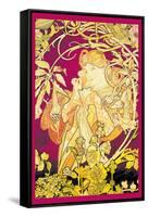 Ivy-Alphonse Mucha-Framed Stretched Canvas