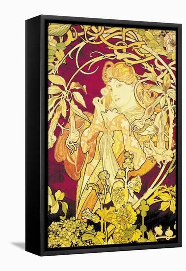 Ivy-Alphonse Mucha-Framed Stretched Canvas