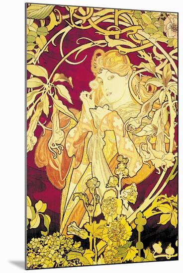 Ivy-Alphonse Mucha-Mounted Art Print