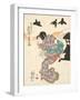 Iwai Shijaku acting as Ohatsu (from the Kabuki Drama Old Fashioned Brocade Motivs from Kagamiyama)-Utagawa Kuniyoshi-Framed Giclee Print