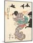 Iwai Shijaku acting as Ohatsu (from the Kabuki Drama Old Fashioned Brocade Motivs from Kagamiyama)-Utagawa Kuniyoshi-Mounted Giclee Print