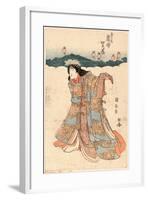 Iwai Shijyaku No Kiku No Mae-Utagawa Kuniyasu-Framed Giclee Print