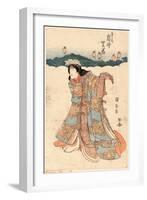 Iwai Shijyaku No Kiku No Mae-Utagawa Kuniyasu-Framed Giclee Print