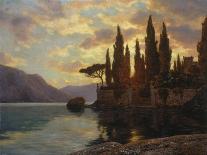 Sunset at an Upper Italian Lake, 1929-Iwan Choultse-Stretched Canvas