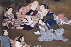 Game of Shogi in Garden-Iwasa Matabei-Mounted Giclee Print