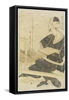 Iweaving on a Loom C. 1797-1798-Kitagawa Utamaro-Framed Stretched Canvas