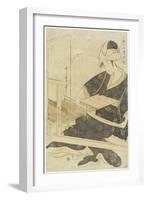 Iweaving on a Loom C. 1797-1798-Kitagawa Utamaro-Framed Giclee Print