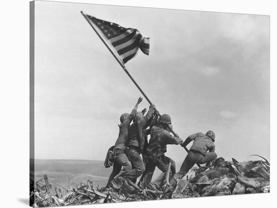 Iwo Jima Flag Raising-Joe Rosenthal-Stretched Canvas