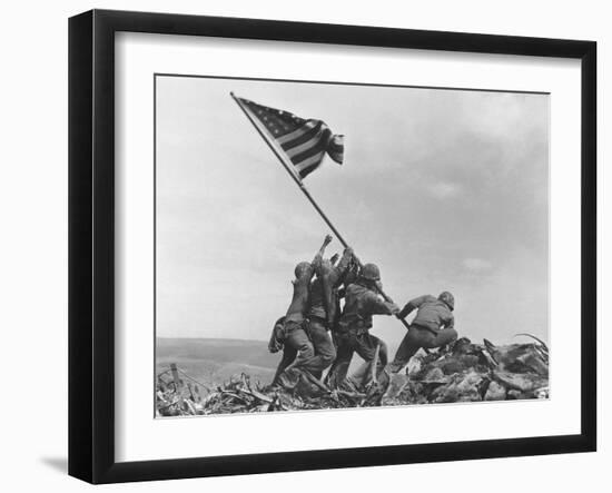 Iwo Jima Flag Raising-Joe Rosenthal-Framed Premium Photographic Print