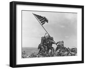 Iwo Jima Flag Raising-Joe Rosenthal-Framed Premium Photographic Print