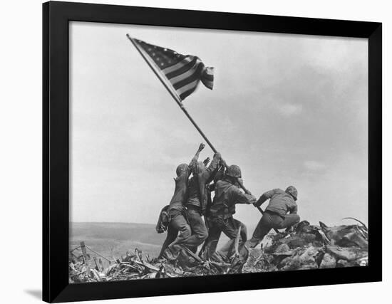 Iwo Jima Flag Raising-Joe Rosenthal-Framed Photographic Print