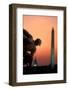Iwo Jima Memorial at dusk, Washington Monument, Washington DC, USA-null-Framed Photographic Print