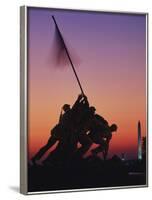 Iwo Jima Memorial at Sunset, Washington DC, USA-Walter Bibikow-Framed Photographic Print