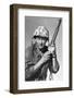 Iwo Jima Sands of Iwo Jima by AllanDwan with John Wayne, 1949 (b/w photo)-null-Framed Photo