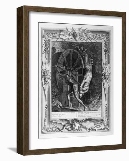 Ixion in Tartarus on the Wheel, 1733-Bernard Picart-Framed Giclee Print