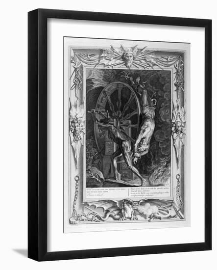 Ixion in Tartarus on the Wheel, 1733-Bernard Picart-Framed Giclee Print
