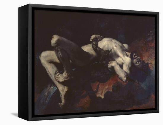 Ixion pr?pit?ans les Enfers-Jules Delaunay-Framed Stretched Canvas