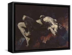 Ixion pr?pit?ans les Enfers-Jules Delaunay-Framed Stretched Canvas