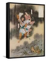 Izanagi and Izanami Giving Birth to Japan, 1925-Kawanabe Kyosai-Framed Stretched Canvas