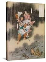 Izanagi and Izanami Giving Birth to Japan, 1925-Kawanabe Kyosai-Stretched Canvas