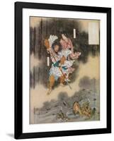 Izanagi and Izanami Giving Birth to Japan, 1925-Kawanabe Kyosai-Framed Giclee Print